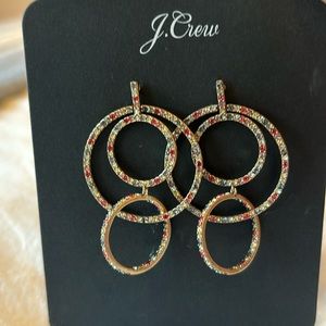 J Crew rhinestone circle earrings